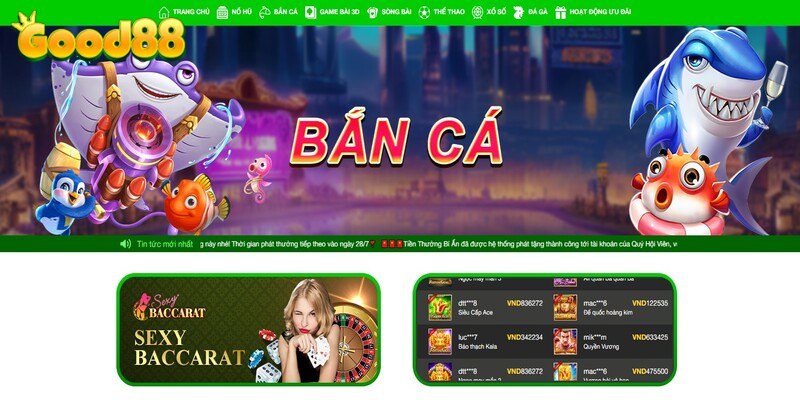 Giải trí với kho game đa dạng có nhiều thể loại